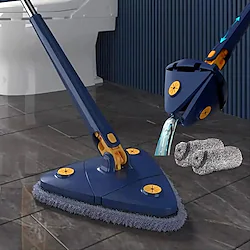 360 Degree Rotatable Adjustable Cleaning Mop - Imitation Hand Twist Quick Dry Mop, Extendable Triangle Mop 360° Rotatable Adjustable 130 cm Cleaning Mop Lightinthebox