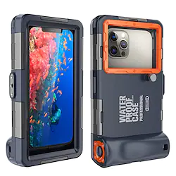 Waterproof Phone Case Professional 50ft Diving Phone Case for iPhone 14 13 Samsung Series Phones Surfing Swimming Snorkeling Photo Video Protection Case Underwater Smartphones Cover with Lanyard Lightinthebox