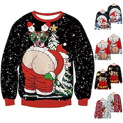 Inspired by Santa Claus Ugly Christmas Sweater / Sweatshirt Top For Men's Women's Unisex Adults' Polyester Party Christmas Lightinthebox