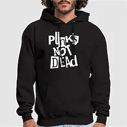 Inspired by Punk Gothic Punk's not dead Hoodie Cartoon Manga Anime Front Pocket Graphic Hoodie For Men's Women's Unisex Adults' Hot Stamping 100% Polyester Lightinthebox