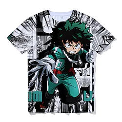 Inspired by My Hero Academia Deku T-shirt Cartoon Manga Anime Harajuku Graphic Kawaii T-shirt For Men's Women's Unisex Adults' 3D Print 100% Polyester Lightinthebox