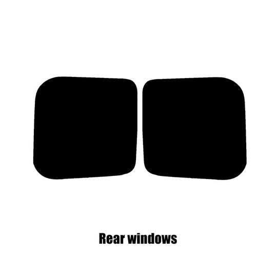 (20% Dark Smoke, Rear Windows) Pre cut window tint - Vauxhall Vivaro Van (Barn doors) - 2002 to 2014 - Rear windows