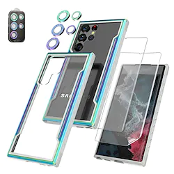 Phone Case For Samsung Galaxy Classic Series S23 Ultra Plus Bumper Frame and Screen Protector Full Body Protective Color Gradient TPU PC Lightinthebox