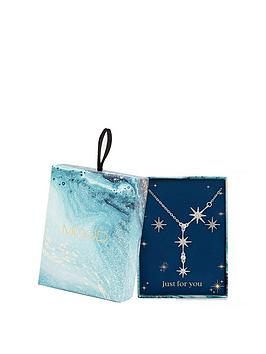 Mood SILVER HALF GRADUATED CELESTIAL NECKLACE GIFT BOXED, Silver, Women