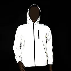Men's Reflective Coat Hooded Windbreaker Cycling Jacket Windbreaker High Visibility Windproof Breathable Quick Dry Bike Jacket Top Mountain Bike MTB Road Bike Cycling City Bike Grey Bike Wear Lightinthebox