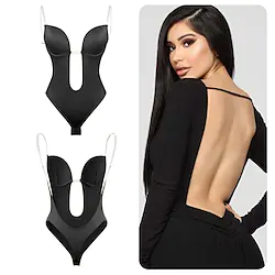 Women's Invishaper-Plunge Backless Bra Shaper Bra Bodysuits Seamless ThongWomen's Deep V-Neck Clear Strap for Parties Dresses Lightinthebox