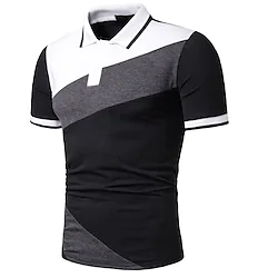 Men's Golf Shirt Tennis Shirt Quick Dry Moisture Wicking Lightweight Short Sleeve T Shirt Top Regular Fit Patchwork Summer Tennis Golf Running Lightinthebox