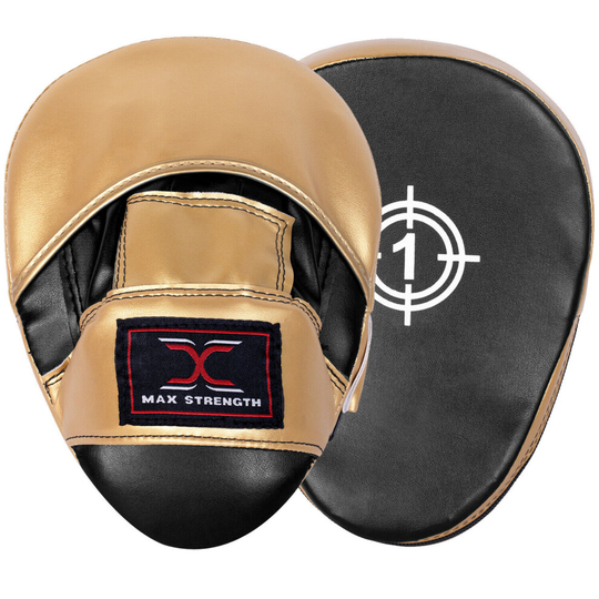 (Golden/Black) Boxing Punch Focus Pads Mesh Hook For Kicking Sparring & MMA