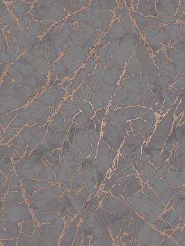 Fine Décor Marblesque Marble Charcoal / Bronze