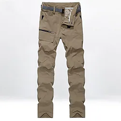 Men's Hiking Pants Trousers Summer Outdoor Breathable Water Resistant Quick Dry Stretch Pants / Trousers Bottoms Black khaki Camping / Hiking / Caving M L XL 2XL 3XL / Lightweight Lightinthebox