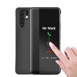 Window View Smart Leather Flip Mirror Case For Huawei P40 Pro Mate 40 P30 Mate30 P20 Pro Function Phone Cover Support Wireless Charging Lightinthebox