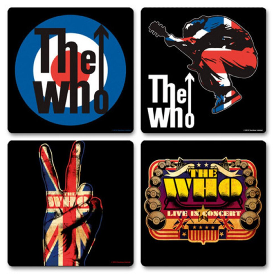The Who 4 x Coaster band Logo new Official New set in presentation box