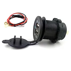 Dual USB Charger Socket Adapter Waterproof Car Fast Charger Power Outlet For Car / Truck / Motorcycle Boat RV Lightinthebox