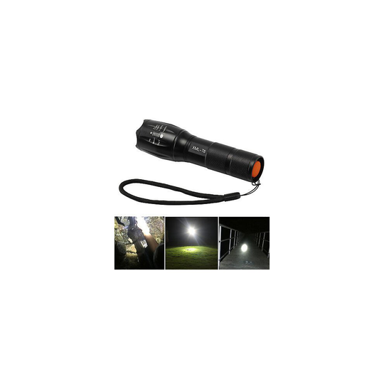 Tactical 8000LM XML-L2 Zoomable LED Flashlight Rechargeable Torch Lamp Light BOX