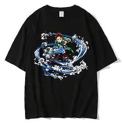 Inspired by Demon Slayer: Kimetsu no Yaiba Kamado Tanjiro T-shirt Cartoon Manga Anime Harajuku Graphic Kawaii T-shirt For Men's Women's Unisex Adults' 3D Print 100% Polyester Lightinthebox