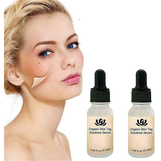 2pcs Organic Tags Solutions Serum Spot Purifying Serum Mole Remover Repair Cream Oil