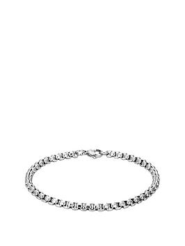 Men'S 8-Inch Roller Box 4Mm Steel Chain Bracelet