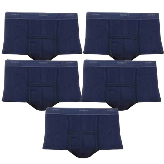 (S) 5Pk Bonds Men Extra Support Brief Boxer Shorts Undies Underwear M821 Bulk Navy
