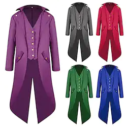 Plague Doctor Plus Size Vintage Gothic Punk Gothic Medieval Steampunk 18th Century 17th Century Tuxedo Tailcoat Frock Coat Men's Costume Vintage Cosplay Long Sleeve Coat Lightinthebox