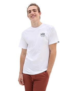 Vans Holder St Classic Short Sleeve T-Shirt - White, White/Blue, Size Xs, Men