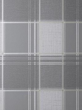 Fine Décor Larson Check Charcoal/Gold