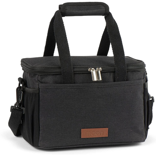 Moon Insulated Lunch Bag with Bottle Holder - Cool Bags for Women, Men, Adults and Kids - Thermal Lunch Boxes for Work, School,...