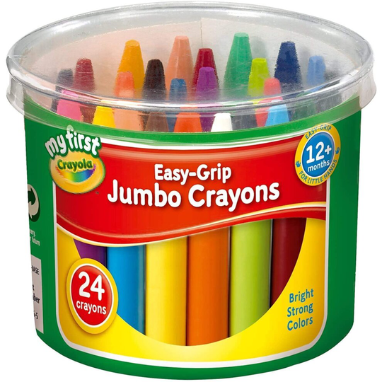 Crayola My First Easy Grip Jumbo Crayons Designed Toddlers Multicolor 24pieces