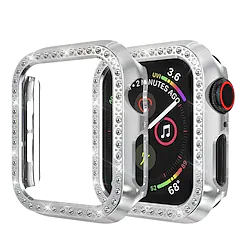 1 Pack Watch Case Compatible with Apple iWatch Series 7 / SE / 6/5/4/3/2/1 Matte Scratch Resistant Bling Diamond PC Watch Cover Lightinthebox