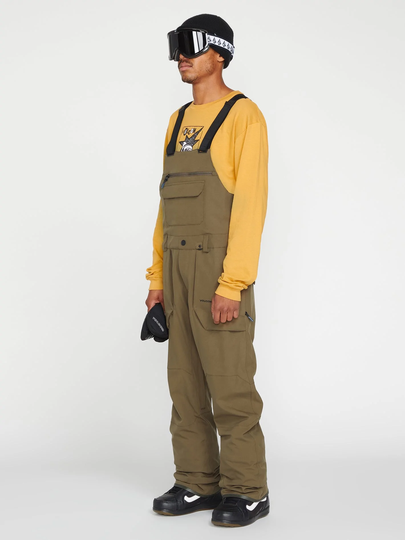 Men's Volcom Roan Bib Overall - Dark Teak