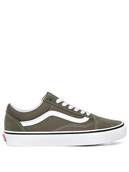 Vans Ua Old Skool - Green/White, Green/White, Size 7, Men