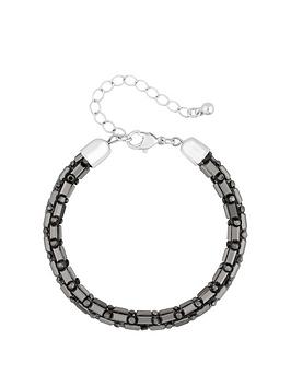 Mood Hematite Black Diamond Tube Bracelet - Gift Boxed