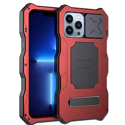 Phone Case For Apple Back Cover with Stand Dustproof Camera Lens Protector Armor TPU Metal Lightinthebox