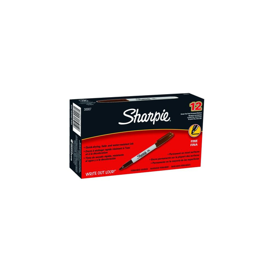 Sharpie Fine Point Permanent Markers, 12 Brown Markers (30007)