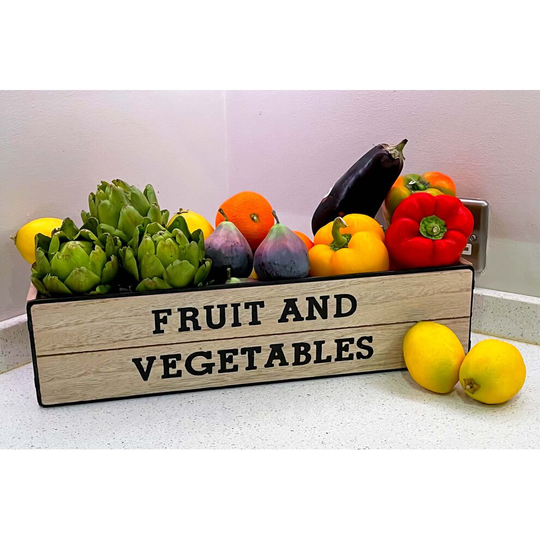 Wooden Fruit and Vegetables Food Storage Box Holder