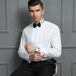 The Great Gatsby Gangster Plus Size Retro Vintage Roaring 20s 1920s Blouse / Shirt Men's Costume Vintage Cosplay Party / Evening Blouse Masquerade Lightinthebox
