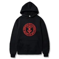 Inspired by Berserk Cosplay Hoodie Cartoon Manga Anime Front Pocket Graphic Hoodie For Men's Women's Unisex Adults' Hot Stamping 100% Polyester Street Daily Lightinthebox