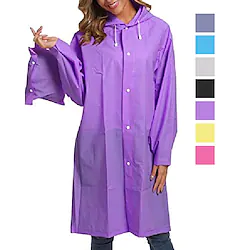 Men's Women's Rain Poncho Waterproof Hiking Jacket Rain Jacket Summer Outdoor Waterproof UV Sun Protection Quick Dry Lightweight Raincoat Poncho Top Fishing Climbing Running 140 grams thick gray 140 Lightinthebox