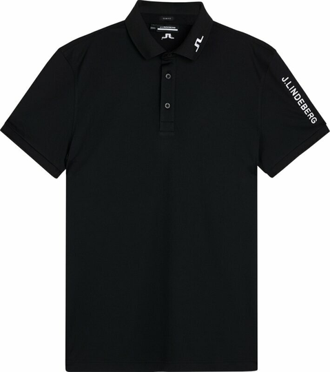 J.Lindeberg Tour Tech Slim Fit Golf Polo Shirt Black S