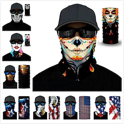 Headwear Balaclava Neck Gaiter Neck Tube Skull Sunscreen Breathable Quick Dry Dust Proof Bike / Cycling Spandex Polyester Summer for Men's Women's Adults' Outdoor Exercise Cycling / Bike Graphic 10pcs Lightinthebox