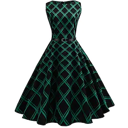 Audrey Hepburn Retro Vintage Hepburn Prom Dress Cocktail Dress Vintage Dress Dress Women's Slim Fit Costume Vintage Cosplay Casual Homecoming Dress Long Sleeve Knee Length A-Line Dress Carnival Lightinthebox