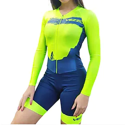 Women's Cycling Jersey with Shorts Triathlon Tri Suit Short Sleeve Mountain Bike MTB Road Bike Cycling Black Blue Bike Clothing Suit Breathable Quick Dry Sweat wicking Polyester Sports Clothing Lightinthebox