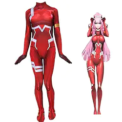 Zentai Suits 02 Darling in the Franxx Kid's Adults' Cosplay Costumes Leotards Men's Women's Graphic Halloween Carnival Masquerade / Leotard / Onesie Lightinthebox
