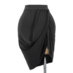 Latin Dance Skirts Ruching Women's Performance High Crystal Cotton Lightinthebox