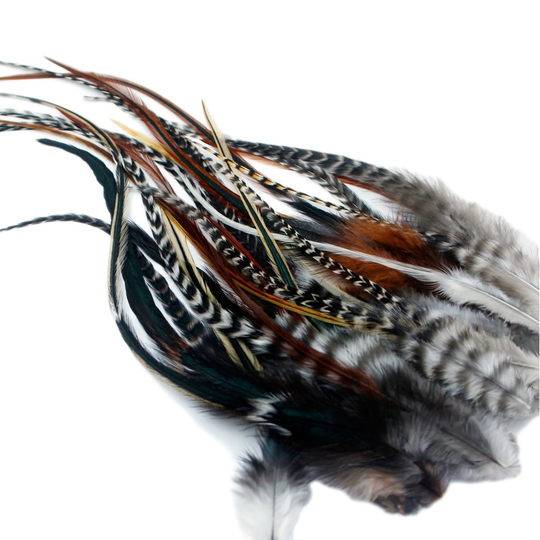 Real Feather Hair Extensions: 25 Fluffys Kit