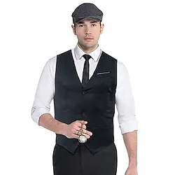 Gentleman Kingsman Vintage Movie / TV Theme Costumes Classical Retro Vintage Roaring 20s 1920s Masquerade Vest Waistcoat Outerwear Men's Adults' Slim Fit Costume Vintage Cosplay Event / Party Lightinthebox
