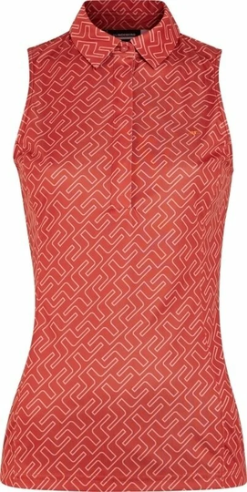 J.Lindeberg Dena Print Sleeveless Golf Top Faded Rose Bridge Monogram L