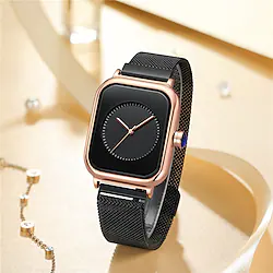 Ladies Simple Fashion Square Women'S Watch Waterproof Stainless Steel Band Quartz Watch Lightinthebox