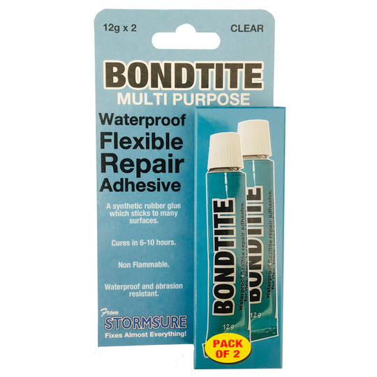 Bondtite Waterproof Flexible Repair Adhesive 12g Tube (Pack of 2)