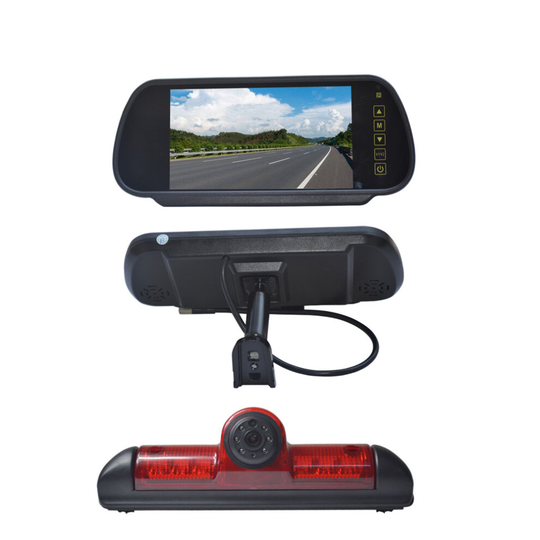 7 Inch Replacement Rear View Mirror Screen & Reversing Camera for Fiat Ducato / Peugeot Boxer / Citroen Jumper Relay