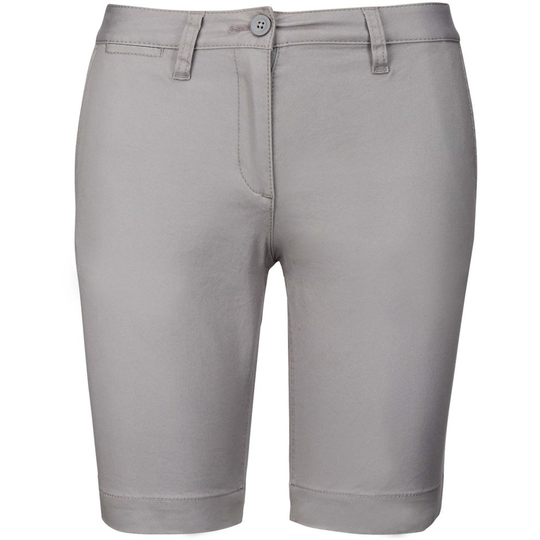 (8 UK, Fine Grey) Kariban Womens/Ladies Chino Bermuda Shorts